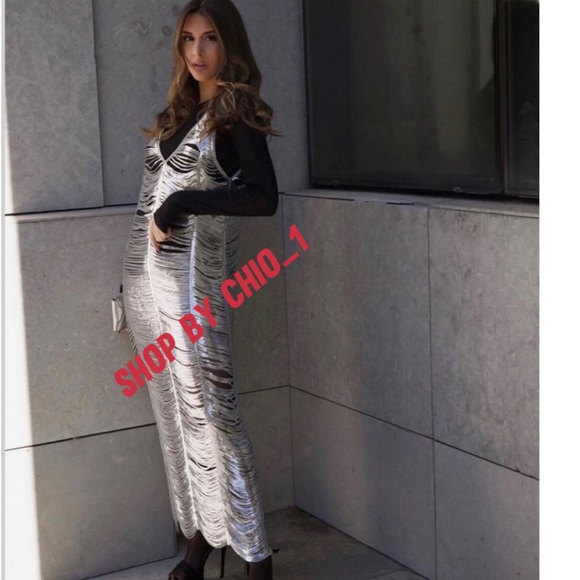 ZARA SEQUIN SILVER DRESS bloggers favorite - Picture 4 of 13